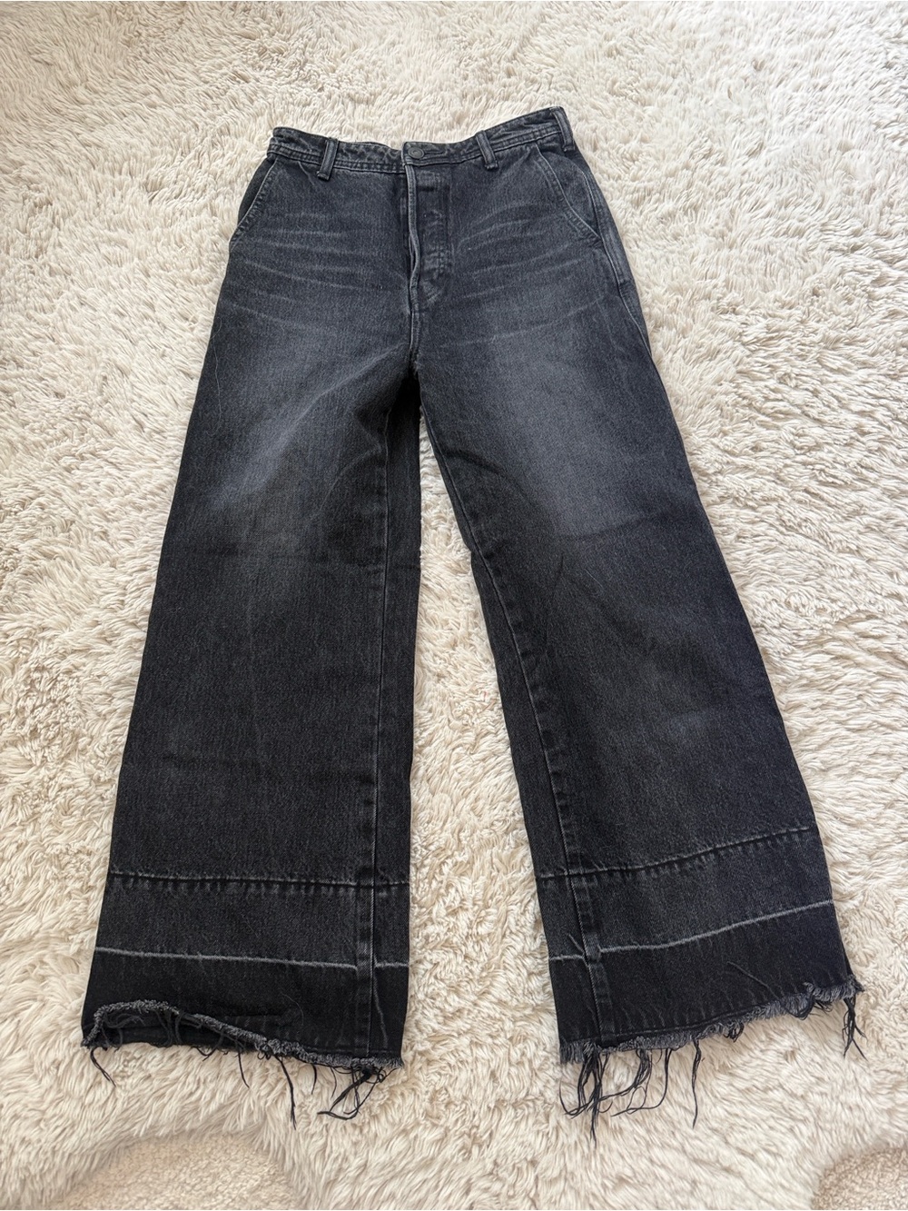 Moussy Black Wide-Leg High-Rise Jeans